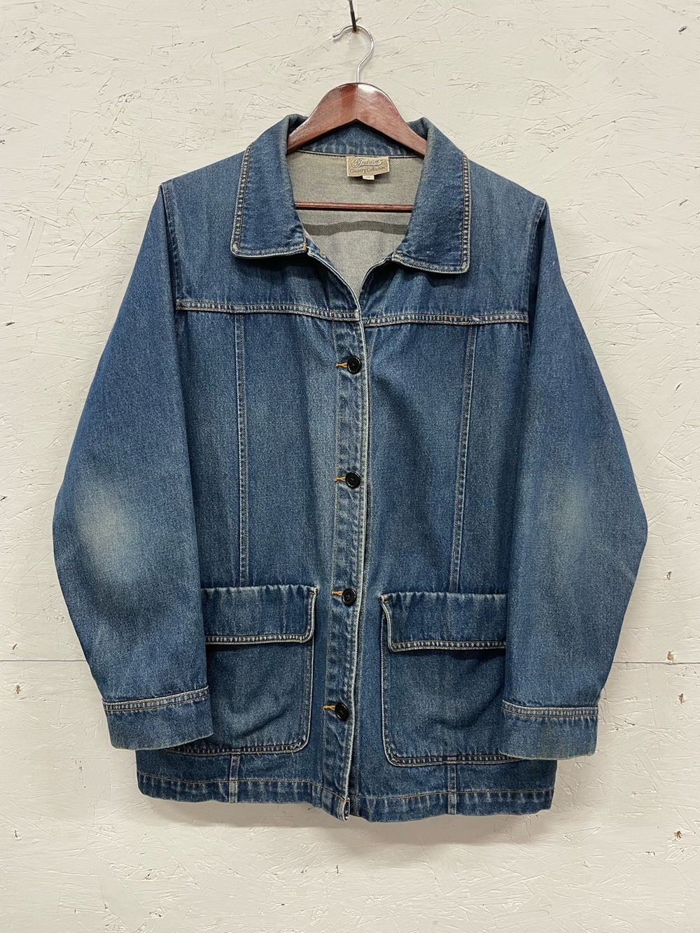 Vintage Tradition Country Collection Faded Denim Chore Jacket, Size M/L